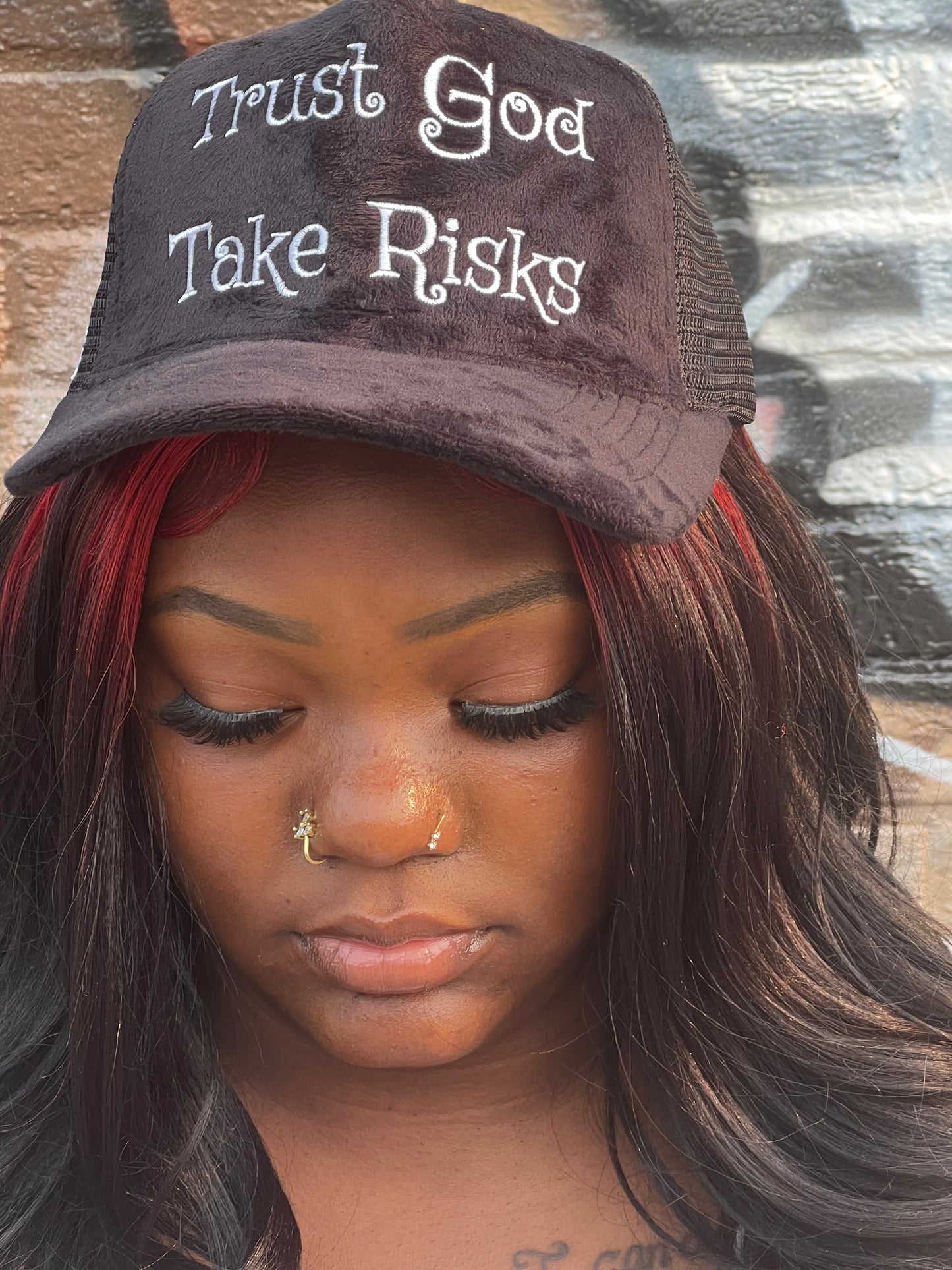 Black Velvet Trucker Hat