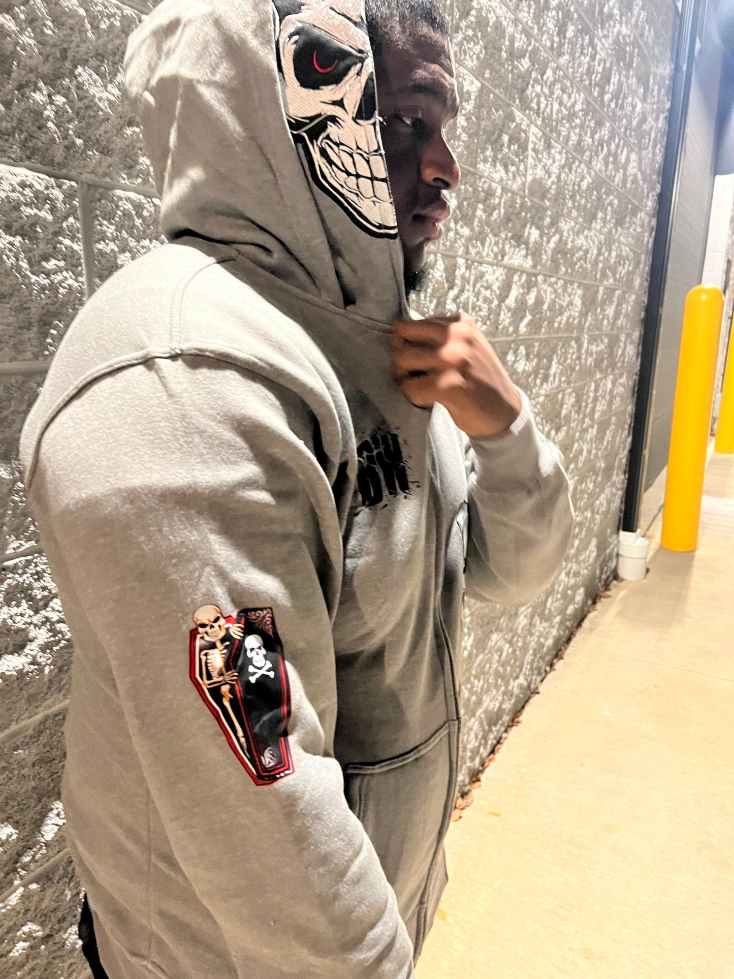 SKELETON FULL-ZIP UP HOODIE