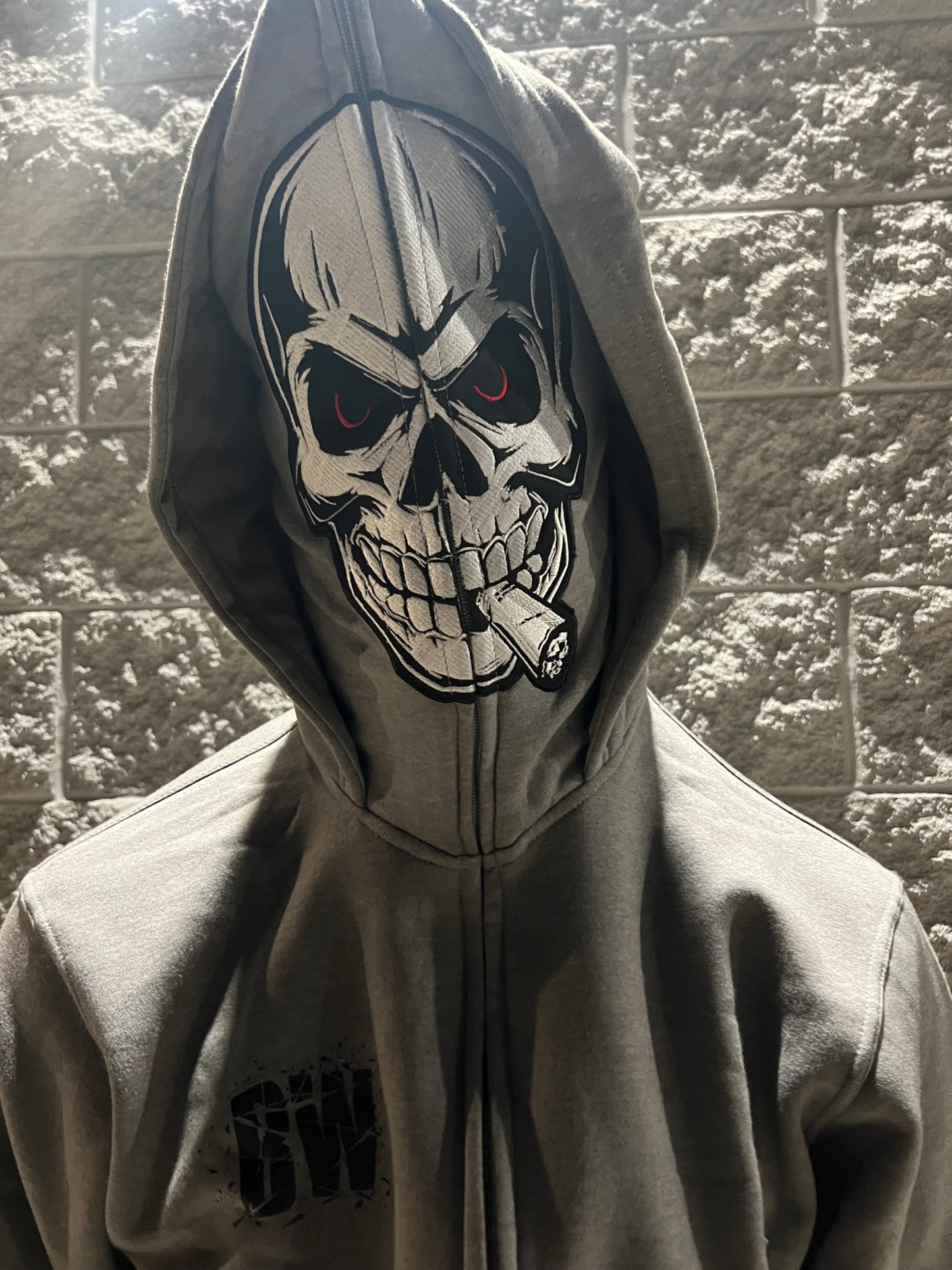 SKELETON FULL-ZIP UP HOODIE