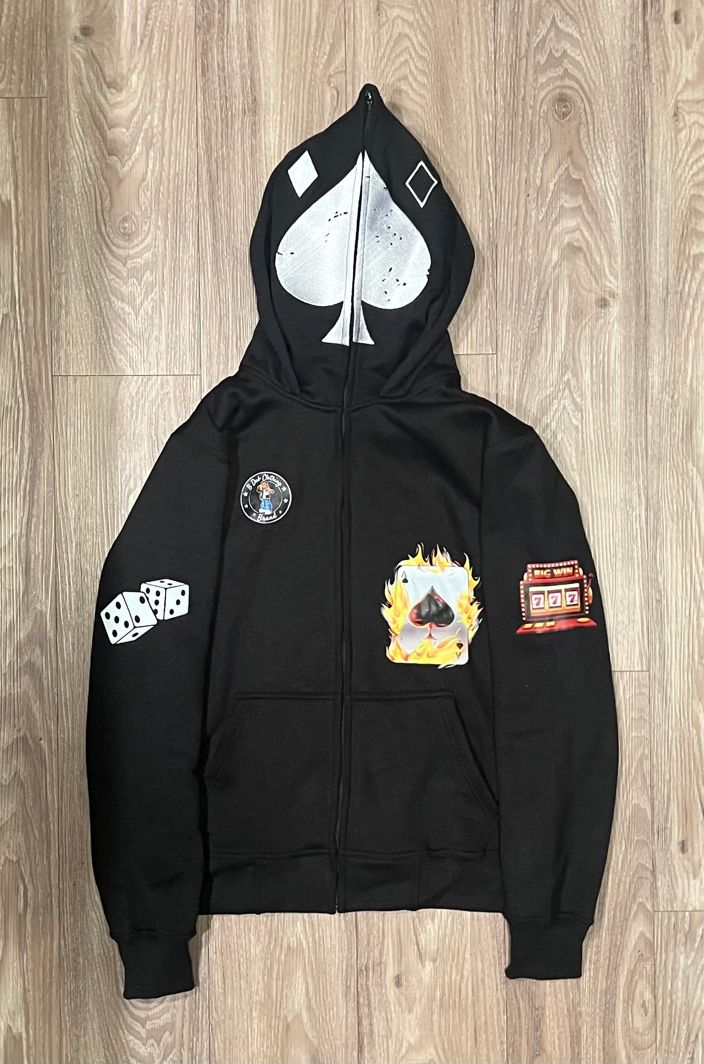 ACE OF CARDS FULL-ZIP UP HOODIE