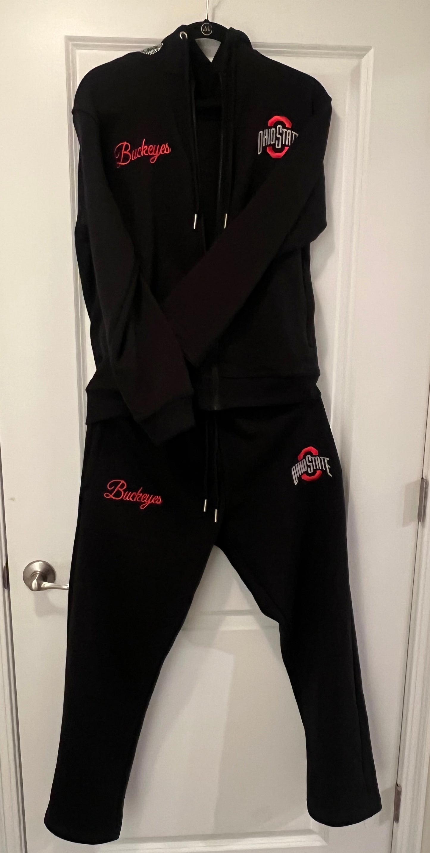 BLACK OSU SWEATSUIT