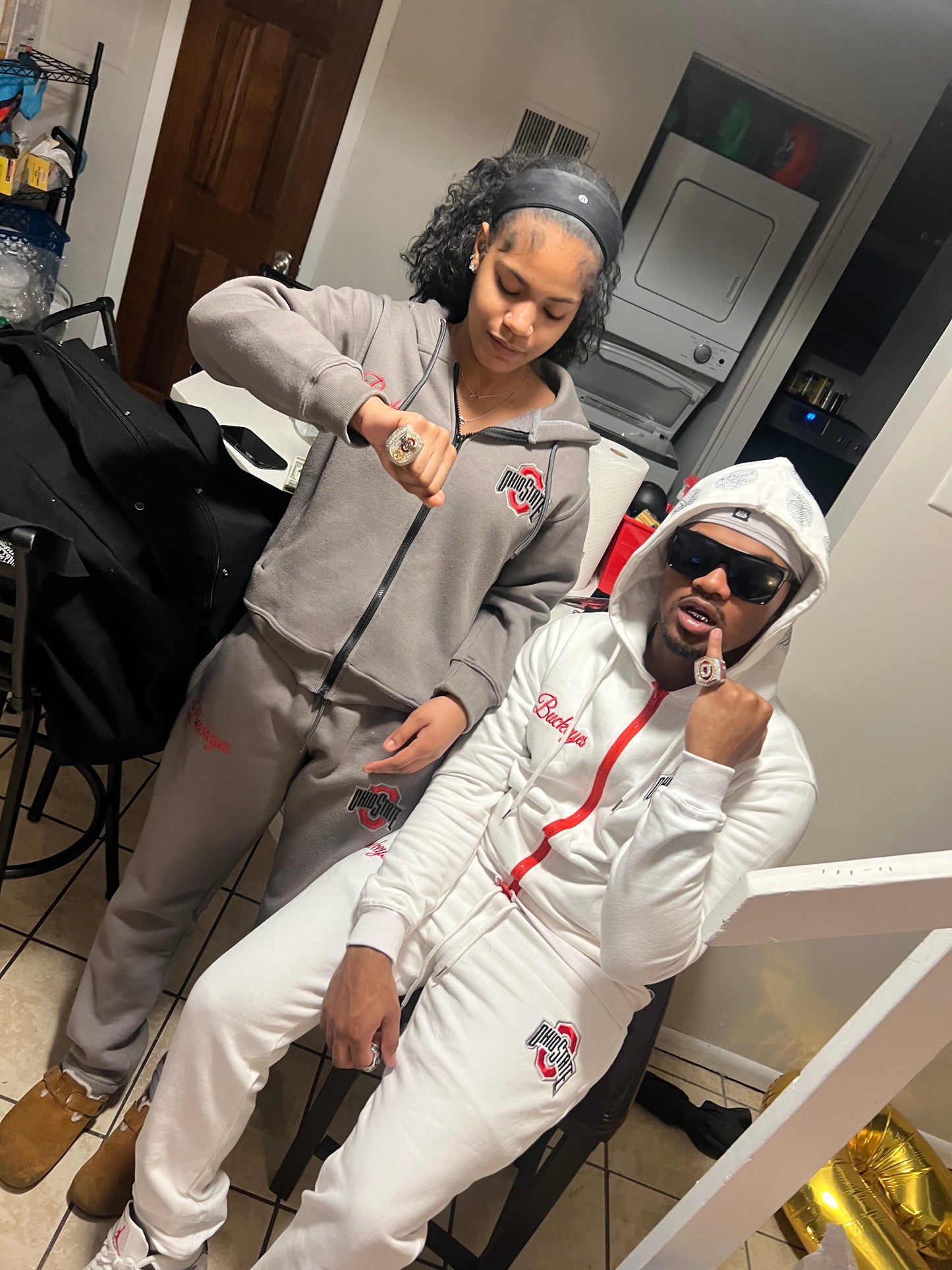 WHITE BUCKS SWEATSUIT