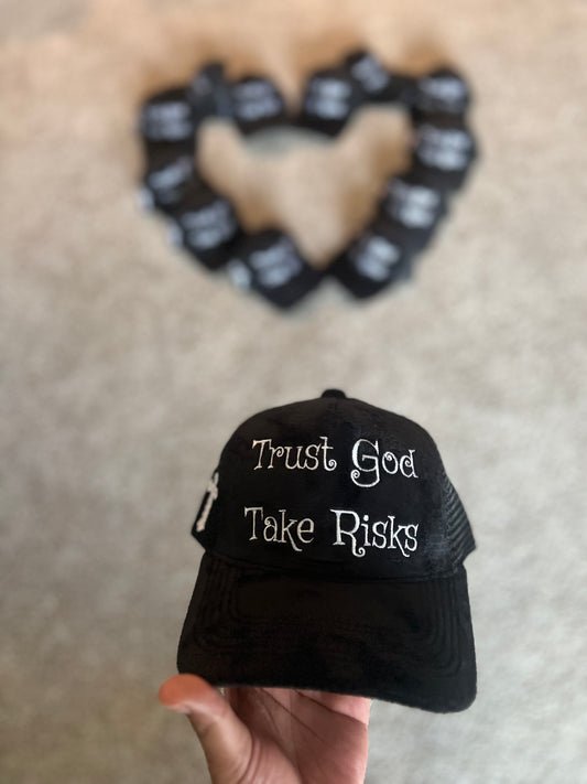 Black Velvet Trucker Hat