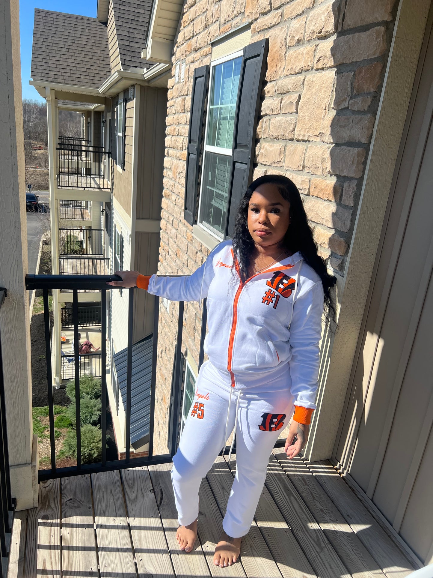 WHITE CINCY SWEATSUIT