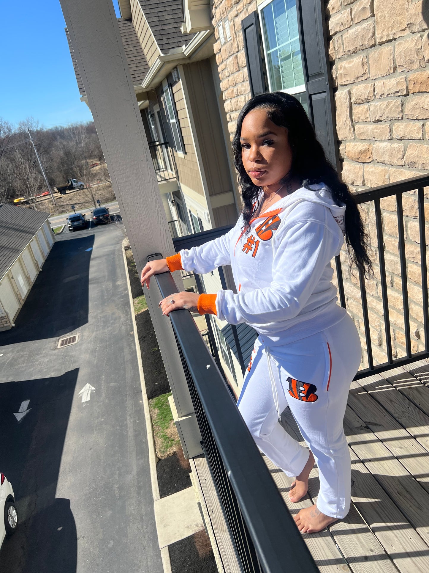 WHITE CINCY SWEATSUIT